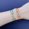 Linkarmbanden Lucky Rope Verstelbare glanzende luxe zirkoonarmband voor dames en heren Festivalgeschenken