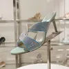 Zapatillas 2024 Verano Open Toed Shining Crystal Color Sólido Versátil Slim Heel Sandalias Lazy Mules Sexy Party Dress Shoes