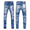 Designer Herren lila Jeanshose Herren lila Jeans Shorts Jean Men Hosen gerade Design Retro Streetwear Lila Brand Jeans kurz P3