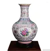 Vases Chinese Jingdezhen Ceramic Enamel Classical Vase Office Store Villa Furnishing Decoration Home Bookcase Cabinet Ornaments Crafts