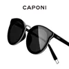 Caponi Nylon Polarised Womens Solglasögon Fashion Trendy Cat Eye Sun Glasses Outdoor Anti UV Ray Original Design Eyewear CP1097 240314