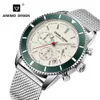 Männer Panda Uhren Automatisches Datum Chronographen Stop Quarzkalender Luminous Mens Uhr 42mm Dial 3atm Relogio Maskulino 240318