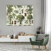 Tapestries Adolphe Millot - Arbres A French Vintage Postage Poster Tapestry Room Design Wall Hanging