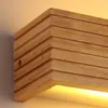 Wall Lamp Modern Solid Wooden LED Lamps Linear Nordic Corridor Bedroom Decoration Bathroom Mirror Indoor Lighting Home Living Room