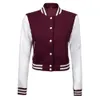 DECRUM CROPPED VARSITY JACKA WEMEN - BASEBALL STIL HIGHSCHOOL Womens Letterman Crop Bomber Jackets