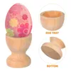 Dinnerware Sets 15 Pcs Egg Holder Toy Stands Toys Tray For DIY Plants Crafts Wooden Cup Child Tool