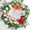 장식용 꽃 30cm 인공 꽃 꽃다발 시뮬레이션 모란 자수 공 장미 거실 데스크탑 펜던트 홈 장식