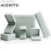 Jewelry Boxes MISHITU Premium Design Ice Blue Series Jewelry Box Ring Box Necklace Earring Gift Box Packaging Box L240323