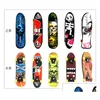 Miniatures Toys Mini Finger Boards Skate Truck Print Professional Plastic Stand Fingerboard Skateboard For Kid Toy Children Gift Dro Dhzai