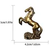 Figurine decorative Rame vintage Cavallo zodiaco Piccola statua Ornamenti Feng Shui Ottone Miniature di animali fortunati Decorazioni per il desktop Artigianato