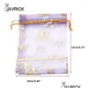 Sieradenzakjes Zakken 25 Stuks Organza Cadeau Sieraden Dstring Party Snoep 10X12Cm Drop Levering Verpakking Display Oteto