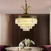 Lustres lustre elegante requintado k9 cristal restaurante redondo teto luminárias decoração moderna mesa de jantar