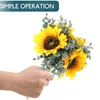 Decorative Flowers Simulated Sunflower Artificial Imitation Bouquet Wedding Romantic Bride Holding Silk Bridal Party Po Props Plants