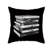 Top Quatily Pillow Cuscini da tiro di design Cuscino da tiro in bianco e nero Lettera Logo Colorato quadrato Copricuscino per la casa Cuscino decorativo per divano 45 x 45 cm con