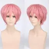 Parrucca da uomo di colore europeo e americano per capelli, cosplay universale, colore anime, stile harajuku, capelli corti invertiti