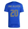 nieuwe 2024 2025 Argentinië Voetbalshirts Fans Spelerversie MESSIS MAC ALLISTER DYBALA DI MARIA MARTINEZ DE PAUL MARADONA Heren dames voetbalshirt blauw 24 25 kinderkit