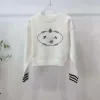 luxury womens sweater early autumn 23ss new style knit top logo letter round neck knitwear designer Sweater Women clothing