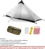 Tents and Shelters 3F UL Gear Lanshan1 Ultralight Tent 3/4 Season Portable Backpacking Tent for 1p Double Layer Tent for Camping Climbing Hiking 240322