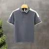 Beau Polo d'été à manches courtes pour hommes, marque tendance, T-shirt à col contrasté, haut de gamme, Rz4z