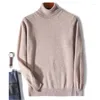 Pulls pour hommes Pull en cachemire doux Col roulé Vêtements confortables Automne Hiver Lâche Tricoté Garder chaud Top Vêtements coréens