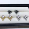 Studörhängen meibapj 6mm naturliga runda pärlor mode triangel diy 925 silverhållare fina bröllop smycken för kvinnor