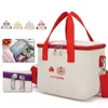 Portable Lunch Bag Waterproof Thermal Insulated Box Bento Pouch Dinner Insulation Student Thickened Cute Bags 240312