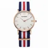 CAGARNY Horloges Damesmode Quartzc horloge Klok Vrouw Rose Goud Ultra Dunne Kast Nylon Horlogeband Casual Dames247D