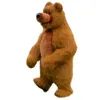 Trajes de mascote gigante de corpo inteiro Iatable Bear Mascot Costume Adulto Walkable Blow Up Suit Stage Wear Character Fancy Dress para entretenimento