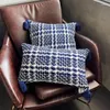 Pillow Cotton Linen Woven Tassels Pillowcase Sofa Decoration Plush Bedroom Living Room Model Square Cover MF800