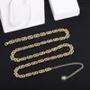 Designer Labyrinth Waist Chain Womens Vintage Gold Chains Belts Casual Waist Band Fashion Characters Pendant Waistband Luxury Alloy Metal Girdle Chain Belt