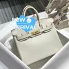 A Birknns Luxury Bag Classic 2024 New Wax Thread Togo Calf Leather Litchi Pattern Genuine Women's Lock Buckle Handbag HTSY