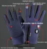 Kontrollera YouPin Mijia Winter Cycling Gloves Bicycle Warm Pekskärm Full fingerhandskar Vattentät utomhussport Sport Velvet skidhandskar Ny