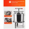 10L rostfritt stål bivax presser honungsextraktor Beekeeping Equipment Honey Wax Press Machine Press Bucket Four ben