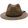 Breda randen hattar hink hattar plus storlek 63 cm lafite ny Panama stråhatt herrar och kvinnors solskade hatt säsongsbetonad strand solskade hatt 24323