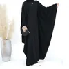Abbigliamento etnico Abito musulmano con maniche a pipistrello Farasha Abaya Pianura interna Cintura Abiti da festa per donna Dubai Turchia Caftano Ramadan Eid islamico