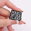 Id plutôt dormir broche émail broches personnalisé citations drôles j'aime dormir série broches sac à dos revers Badge bijoux cadeau