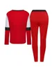 LW grande taille femmes deux pièces couleur-lump survêtement pantalon ensemble Patchwork sportif à manches longues col conventionnel automne tenues 240309