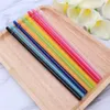 Disposable Cups Straws 25pc Reusable Extended With Ring Pure Color Hard Umbrella For Drinks Kids