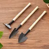 3 pièces/ensemble Mini fournitures de jardin balcon cultivé en pot plantation de fleurs pelle râteau creuser costumes trois pièces outils de jardin en gros