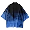 Vêtements de nuit pour hommes Peignoir japonais Kimono Taoist Hommes Casual Cardigan Chemises Rayon Robe d'été Accueil Manteau Vintage Style Yukata Vêtements