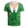 Primavera/verão Nova Irlanda Saint Patricks Day Digital Impresso Camiseta de Casal com Pescoço Redondo