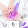 Essiccatori a collo di ceroo 360 giri giri per chiodo per chiodo UV LED LED LIGHT FLAMP FLIXT Mini scrivania Manicure Manicure Strumento Light Light USB Charge Lampada HT#42R