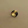 Anello con striscia smaltata a goccia in smalto francese alla moda Anello con temperamento in edizione ampia, unico e di fascia alta, placcato in rame, oro nero