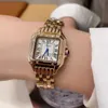 Женские квадратные квадратные квадратные часы Ультра-тонкие женские часы римская сплошная стальная полоса высококлассная бренда водонепроницаем