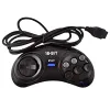 تحكم لعبة joysticks 2 PCS لـ SEGA Genesis لـ 16 بتات مقبض وحدة التحكم 6 زر GAMEPAD لـ SEGA MD GAME Accessories Black
