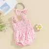 Clothing Sets Baby Girl 2 Piece Outfits Strawberry Print Sleeveless Romper And Headband Set Cute Fashion Summer Clothes