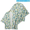 Mens Sleepwear Summer Kimono Top Clothes Men Rayon Cardigan Robe Yukata Lingerie Vintage Japanese Style Bathrobe Casual Home Coat Drop Otfyu
