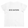 Women's T Shirts Skuggnas Hi Haters Bye rolig grafisk t-shirt estetisk skjorta Goth Girl Grunge Cotton Croped Tshirts Girls Top