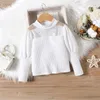 Set di abbigliamento Autunno Bambini Ragazze Abiti autunnali Paillettes Stelle Maglia patchwork a costine T-shirt a maniche lunghe Gonne scozzesi Set di vestiti