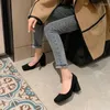 Dress Shoes 23 Autumn And Winter Simple Commuter Everything Ballet Style Square Head Chunky Heels Single